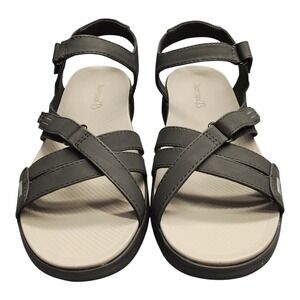 Baretraps Tracey Casual Sandals Mens Size 11M Black Gray Synthetic Hook & Loop